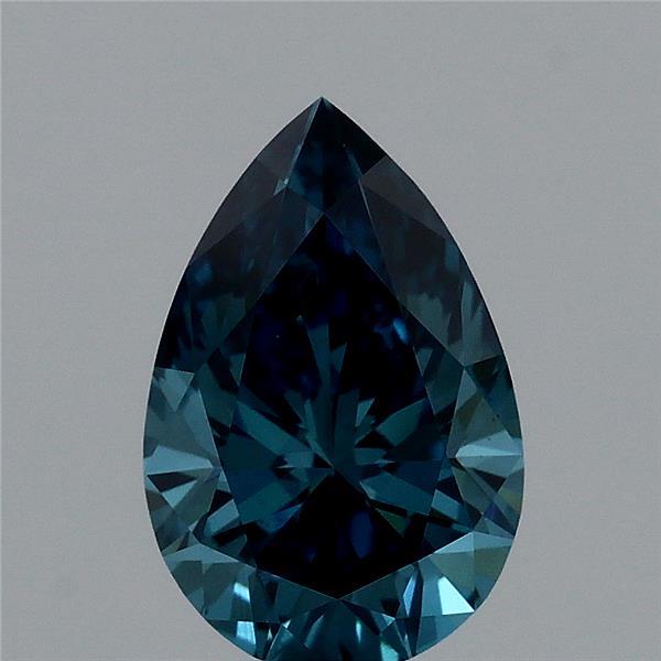 1.01 Carat Pear Shaped, Ideal Cut, FANCY VIVID BLUE Color, VS1 Clarity, IGI Certified Lab Grown Diamond