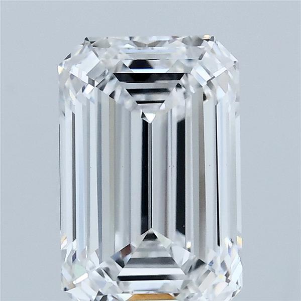 2.10 Carat Emerald Shaped, Ideal Cut, D Color, VVS2 Clarity, IGI Certified Lab Grown Diamond