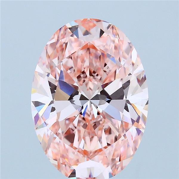 3.03 Carat Oval Shaped, Ideal Cut, FANCY VIVID PINK Color, VS1 Clarity, IGI Certified Lab Grown Diamond