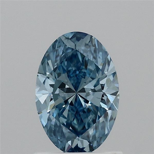 1.01 Carat Oval Shaped, Ideal Cut, FANCY VIVID BLUE Color, VVS1 Clarity, IGI Certified Lab Grown Diamond