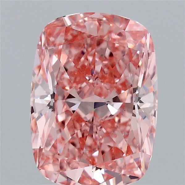 2.01 Carat Cushion Shaped, Ideal Cut, FANCY VIVID PINK Color, VS1 Clarity, IGI Certified Lab Grown Diamond