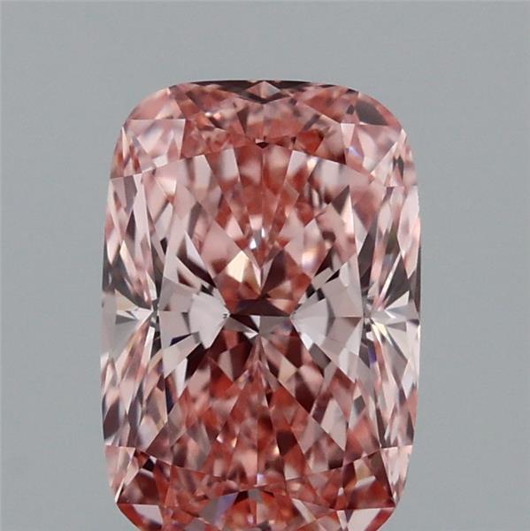 1.05 Carat Cushion Shaped, Ideal Cut, FANCY VIVID PINK Color, VVS2 Clarity, IGI Certified Lab Grown Diamond