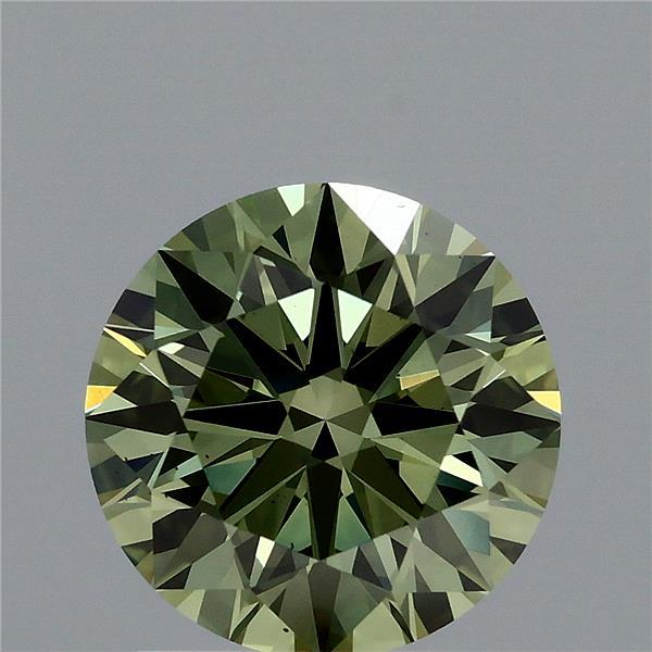1.59 Carat Round Shaped, Excellent Cut, FANCY VIVID GREEN Color, VS2 Clarity, IGI Certified Lab Grown Diamond
