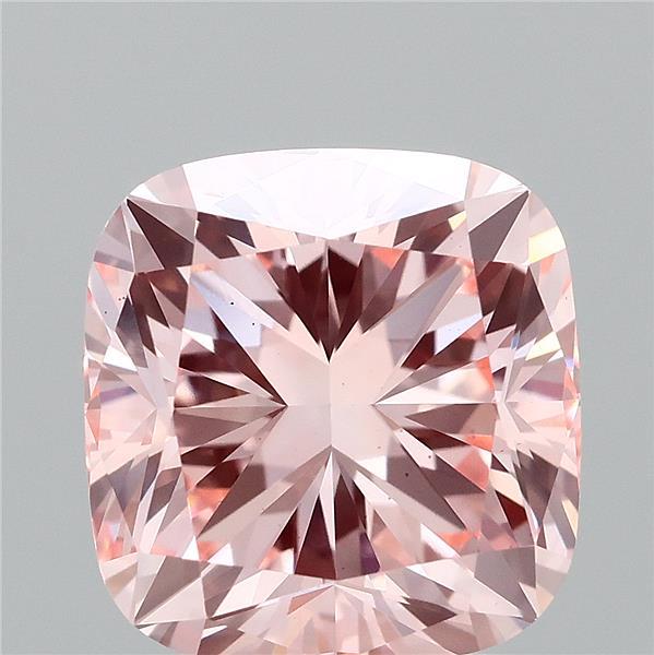 2.68 Carat Cushion Shaped, Ideal Cut, FANCY VIVID PINK Color, VS1 Clarity, IGI Certified Lab Grown Diamond
