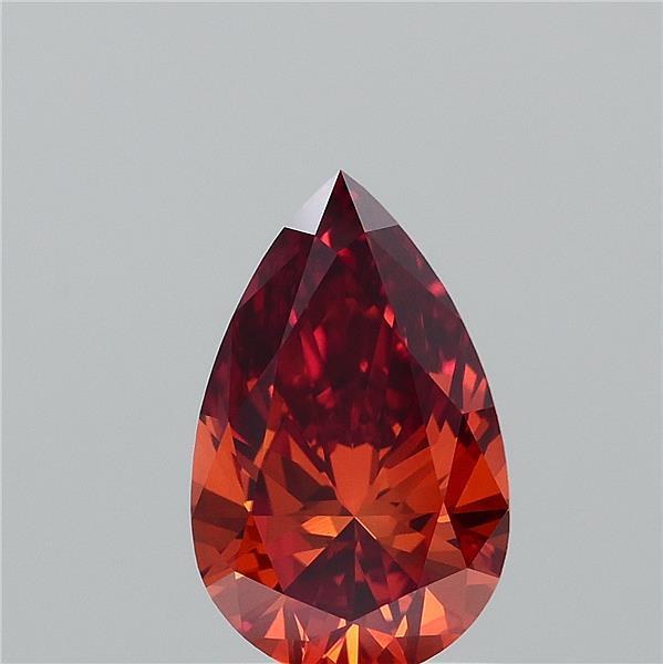 1.01 Carat Pear Shaped, Ideal Cut, FANCY VIVID ORANGE Color, VVS1 Clarity, IGI Certified Lab Grown Diamond