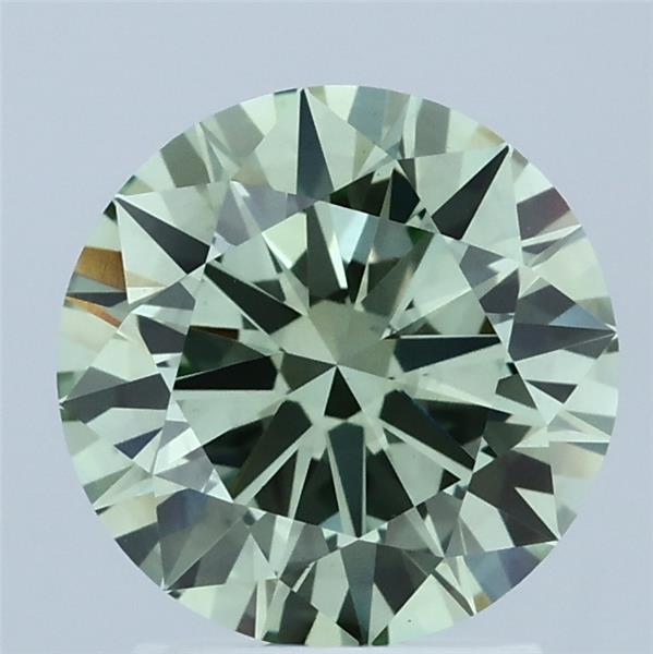 2.01 Carat Round Shaped, Ideal Cut, FANCY VIVID GREEN Color, VS2 Clarity, IGI Certified Lab Grown Diamond