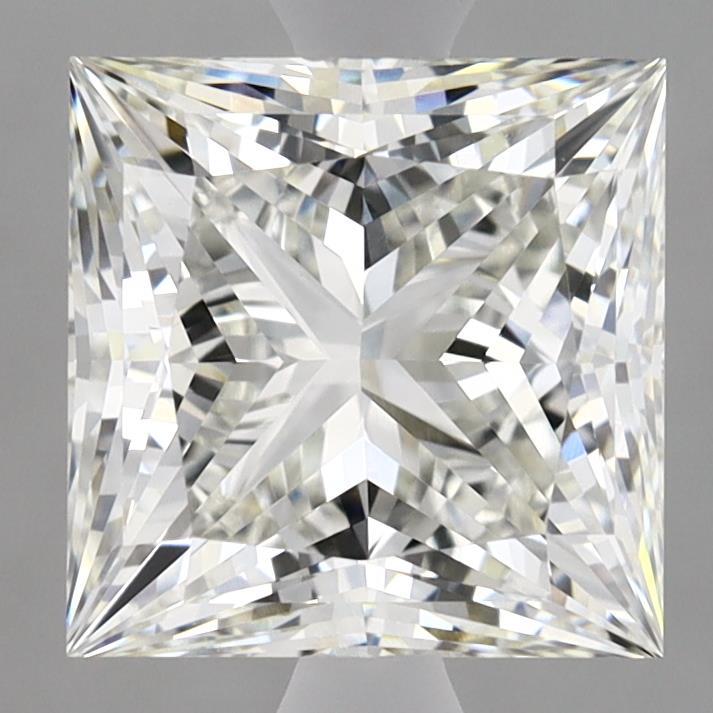 3.07 Carat Princess Shaped, Ideal Cut, G Color, VVS2 Clarity, IGI Certified Lab Grown Diamond