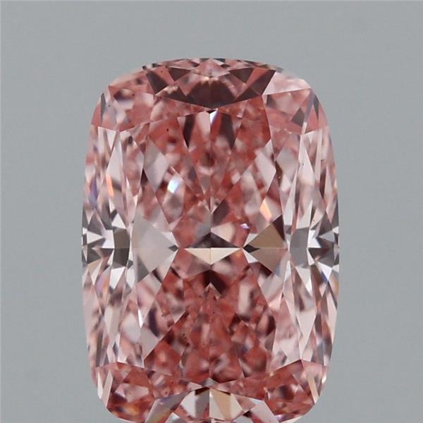 1.55 Carat Cushion Shaped, Ideal Cut, FANCY VIVID PINK Color, VS1 Clarity, IGI Certified Lab Grown Diamond