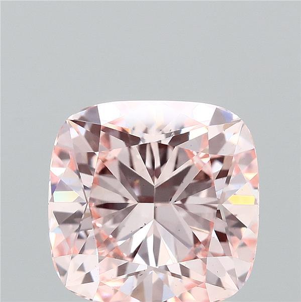 2.05 Carat Cushion Shaped, Ideal Cut, FANCY INTENSE PINK Color, VS2 Clarity, IGI Certified Lab Grown Diamond