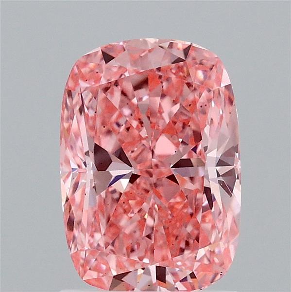 1.51 Carat Cushion Shaped, Ideal Cut, FANCY VIVID PINK Color, VS2 Clarity, IGI Certified Lab Grown Diamond