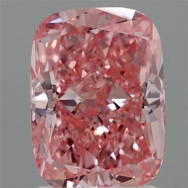 2.03 Carat Cushion Shaped, Excellent Cut, FANCY VIVID PINK Color, VVS2 Clarity, IGI Certified Lab Grown Diamond