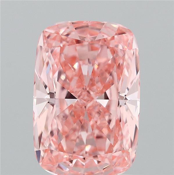 2.07 Carat Cushion Shaped, Ideal Cut, FANCY VIVID PINK Color, VVS2 Clarity, IGI Certified Lab Grown Diamond