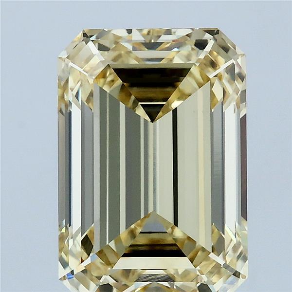 4.10 Carat Emerald Shaped, Ideal Cut, FANCY INTENSE YELLOW Color, VS1 Clarity, IGI Certified Lab Grown Diamond