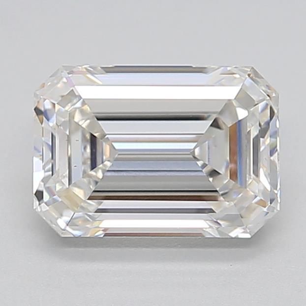 1.54 Carat Emerald Shaped, Ideal Cut, G Color, VVS2 Clarity, IGI Certified Lab Grown Diamond
