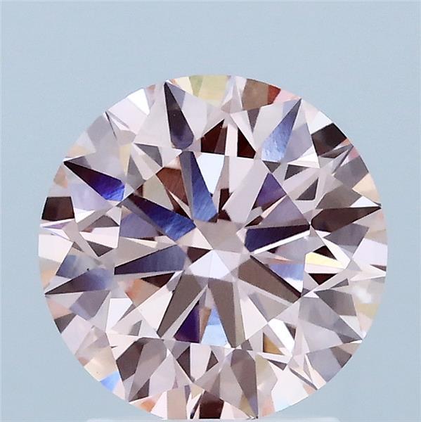 2.04 Carat Round Shaped, Ideal Cut, FANCY INTENSE PINK Color, VS1 Clarity, IGI Certified Lab Grown Diamond