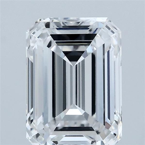 2.22 Carat Emerald Shaped, Ideal Cut, D Color, VVS2 Clarity, IGI Certified Lab Grown Diamond