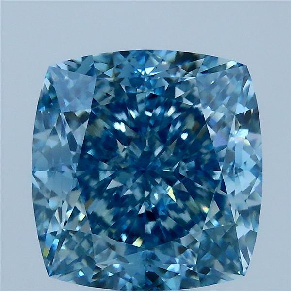 5.01 Carat Cushion Shaped, Ideal Cut, FANCY VIVID BLUE Color, VS1 Clarity, IGI Certified Lab Grown Diamond