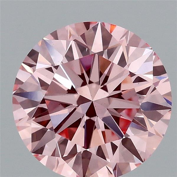 2.19 Carat Round Shaped, Excellent Cut, FANCY VIVID PINK Color, VS1 Clarity, IGI Certified Lab Grown Diamond