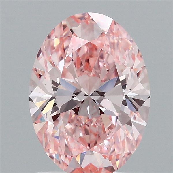 1.52 Carat Oval Shaped, Ideal Cut, FANCY VIVID PINK Color, VS2 Clarity, IGI Certified Lab Grown Diamond