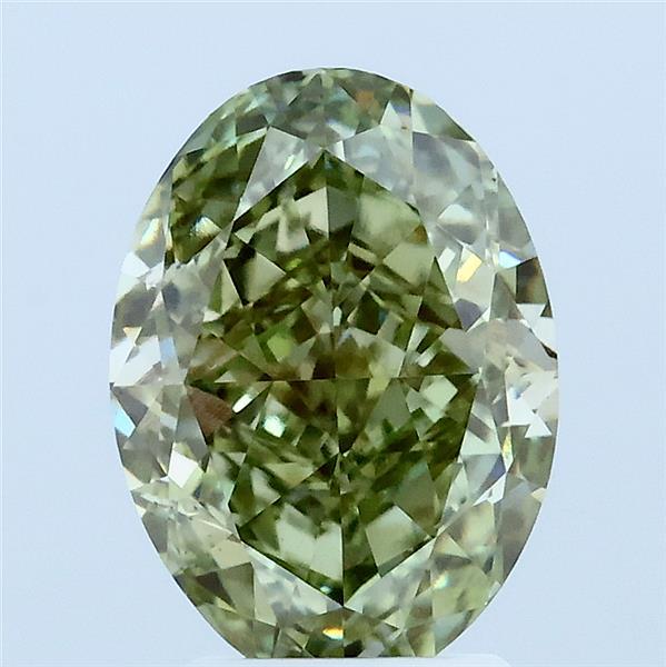 3.19 Carat Oval Shaped, Very Good Cut, FANCY INTENSE GREEN Color, VS1 Clarity, IGI Certified Lab Grown Diamond