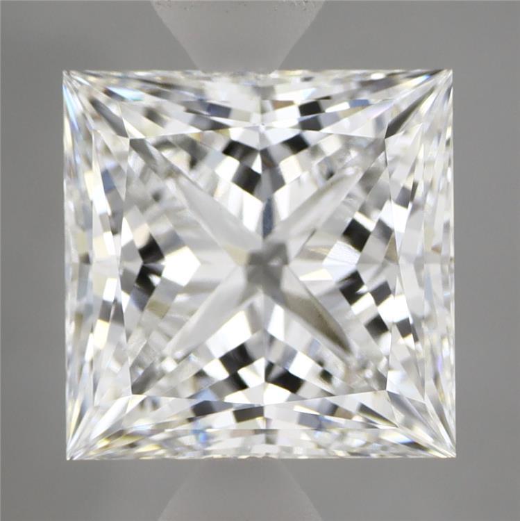 4.39 Carat Princess Shaped, Ideal Cut, E Color, VVS2 Clarity, IGI Certified Lab Grown Diamond