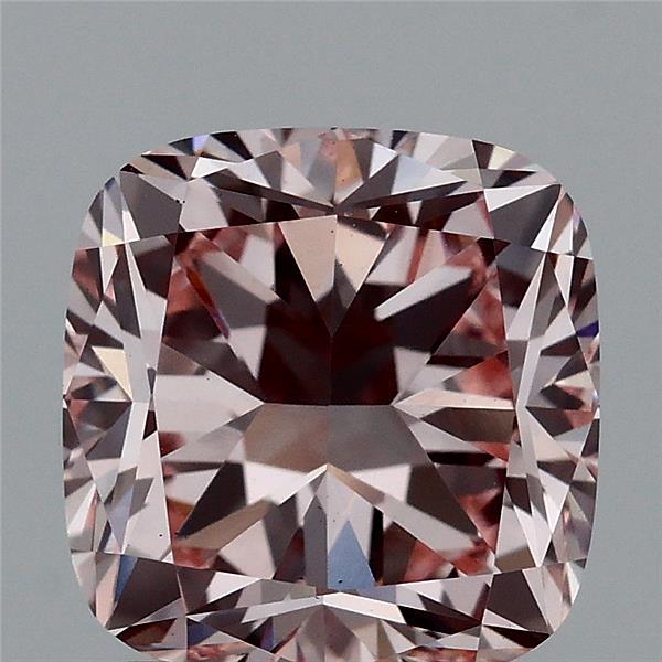 2.15 Carat Cushion Shaped, Excellent Cut, FANCY INTENSE PINK Color, VS1 Clarity, IGI Certified Lab Grown Diamond