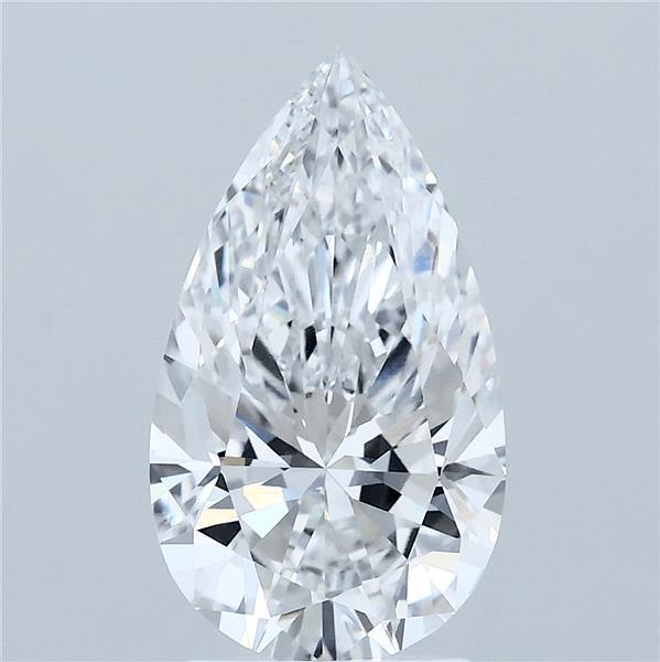 2.53 Carat Pear Shaped, Ideal Cut, D Color, VVS2 Clarity, IGI Certified Lab Grown Diamond