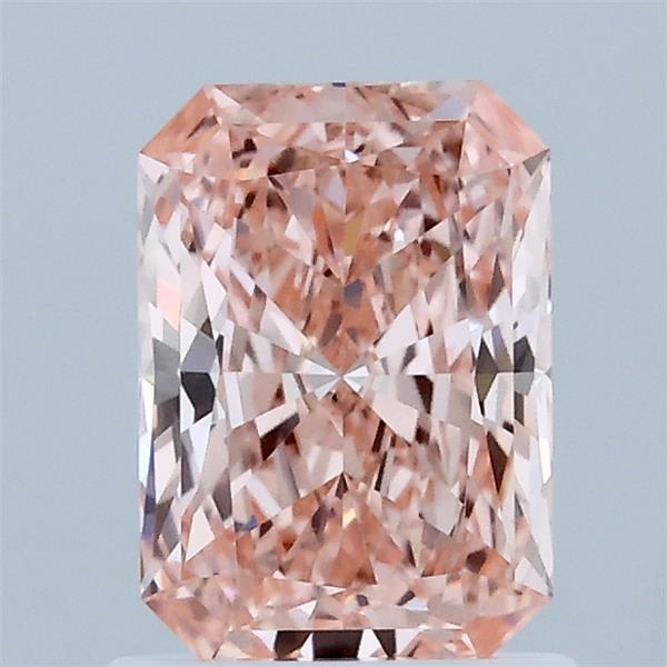 1.05 Carat Radiant Shaped, Excellent Cut, FANCY VIVID PINK Color, VVS2 Clarity, IGI Certified Lab Grown Diamond