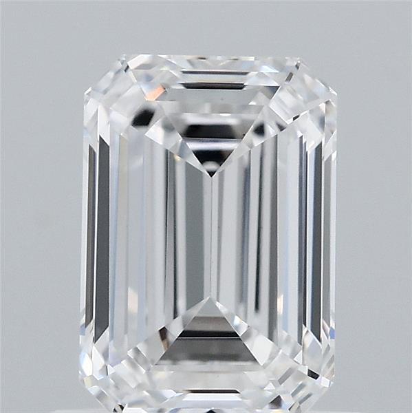 0.98 Carat Emerald Shaped, Ideal Cut, D Color, VS1 Clarity, IGI Certified Lab Grown Diamond