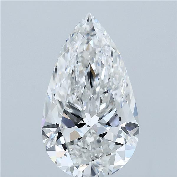 3.02 Carat Pear Shaped, Ideal Cut, F Color, VVS2 Clarity, IGI Certified Lab Grown Diamond