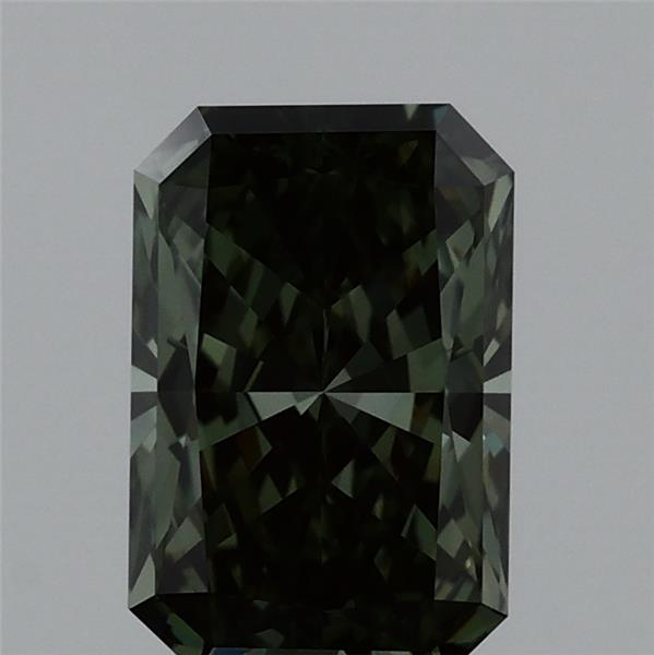 1.03 Carat Radiant Shaped, Ideal Cut, FANCY VIVID GREEN Color, VVS2 Clarity, IGI Certified Lab Grown Diamond