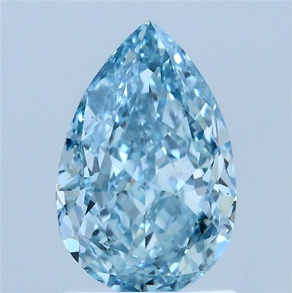 1.60 Carat Pear Shaped, Excellent Cut, FANCY VIVID BLUE Color, VS1 Clarity, IGI Certified Lab Grown Diamond