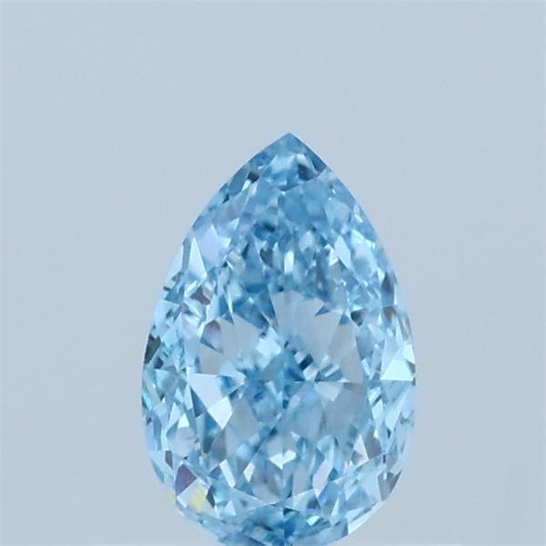 0.58 Carat Pear Shaped, Excellent Cut, FANCY VIVID BLUE Color, VVS2 Clarity, IGI Certified Lab Grown Diamond