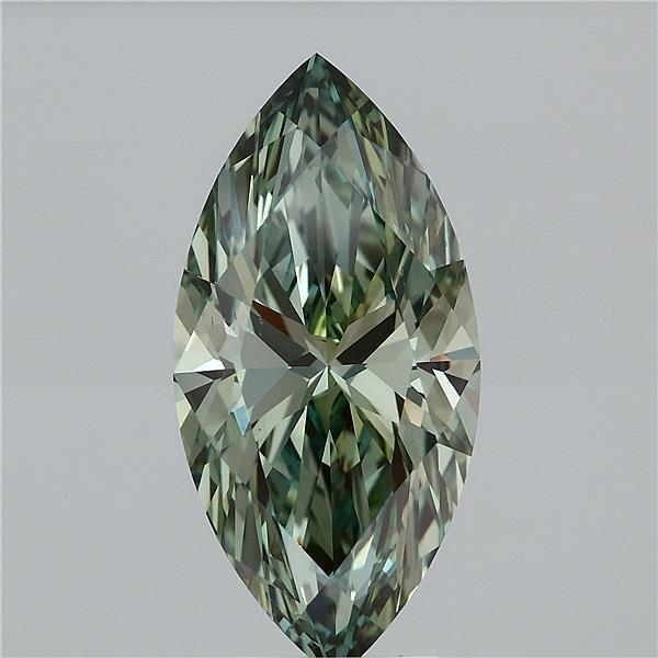 5.01 Carat Marquise Shaped, Ideal Cut, FANCY VIVID GREEN Color, VS2 Clarity, IGI Certified Lab Grown Diamond