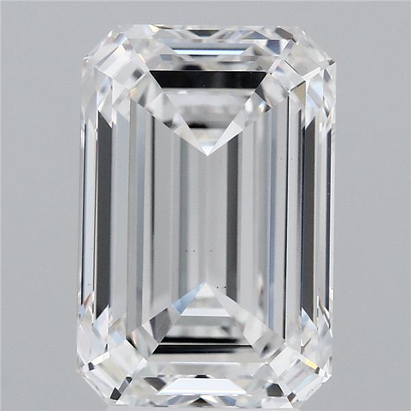 4.92 Carat Emerald Shaped, Ideal Cut, D Color, VS1 Clarity, IGI Certified Lab Grown Diamond