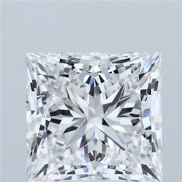 7.06 Carat Princess Shaped, Ideal Cut, E Color, VVS2 Clarity, IGI Certified Lab Grown Diamond