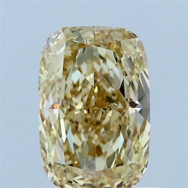 1.12 Carat Cushion Shaped, Ideal Cut, FANCY INTENSE YELLOW Color, VVS2 Clarity, IGI Certified Lab Grown Diamond