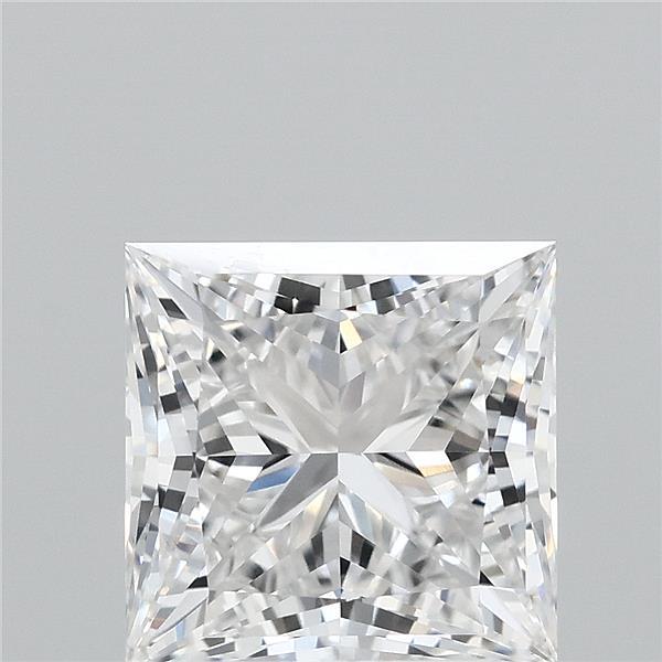3.14 Carat Princess Shaped, Ideal Cut, E Color, VS1 Clarity, IGI Certified Lab Grown Diamond