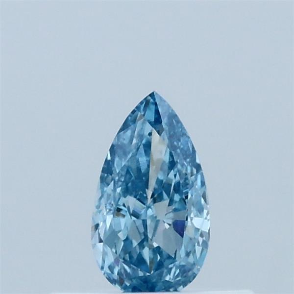 0.34 Carat Pear Shaped, Excellent Cut, FANCY VIVID BLUE Color, VS1 Clarity, IGI Certified Lab Grown Diamond