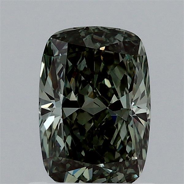 1.05 Carat Cushion Shaped, Ideal Cut, FANCY VIVID GREEN Color, VS1 Clarity, IGI Certified Lab Grown Diamond