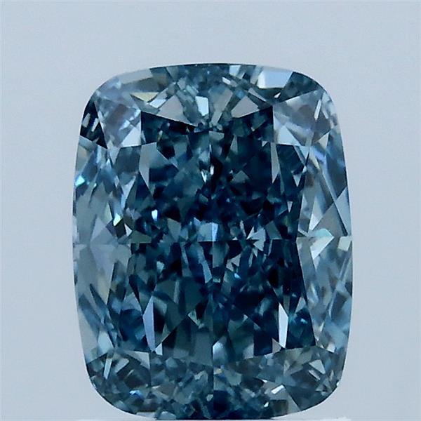 1.62 Carat Cushion Shaped, Ideal Cut, FANCY VIVID BLUE Color, VS1 Clarity, IGI Certified Lab Grown Diamond