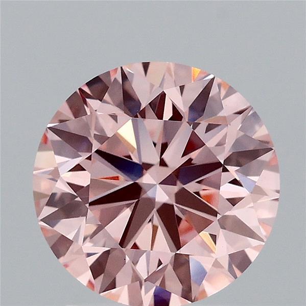 2.17 Carat Round Shaped, Excellent Cut, FANCY INTENSE PINK Color, VS1 Clarity, IGI Certified Lab Grown Diamond