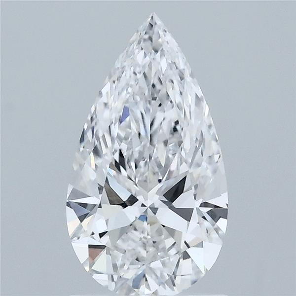 1.31 Carat Pear Shaped, Ideal Cut, D Color, VVS2 Clarity, IGI Certified Lab Grown Diamond
