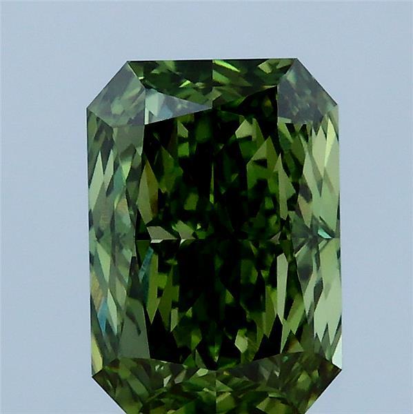 2.13 Carat Radiant Shaped, Ideal Cut, FANCY VIVID GREEN Color, VS1 Clarity, IGI Certified Lab Grown Diamond