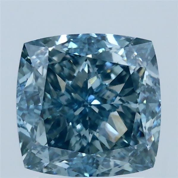 3.33 Carat Cushion Shaped, Very Good Cut, FANCY VIVID BLUE Color, VS1 Clarity, IGI Certified Lab Grown Diamond