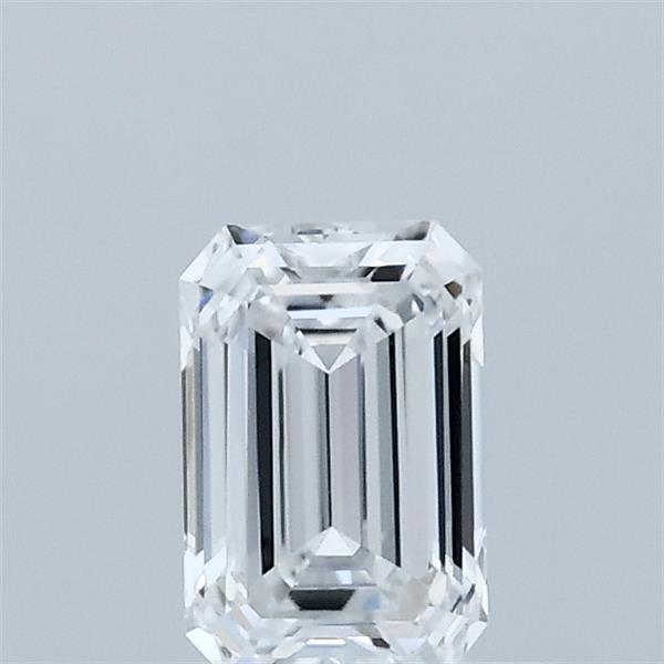 0.54 Carat Emerald Shaped, Ideal Cut, D Color, VVS2 Clarity, IGI Certified Lab Grown Diamond