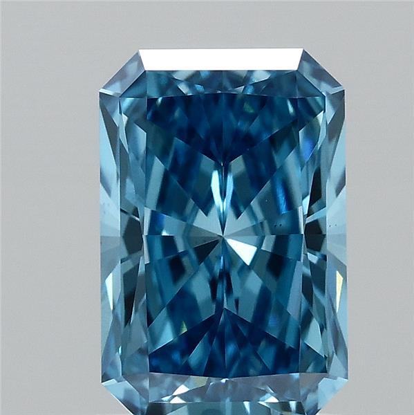 1.09 Carat Radiant Shaped, Ideal Cut, FANCY VIVID BLUE Color, VS1 Clarity, IGI Certified Lab Grown Diamond