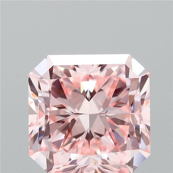3.01 Carat Radiant Shaped, Ideal Cut, FANCY VIVID PINK Color, VS1 Clarity, IGI Certified Lab Grown Diamond