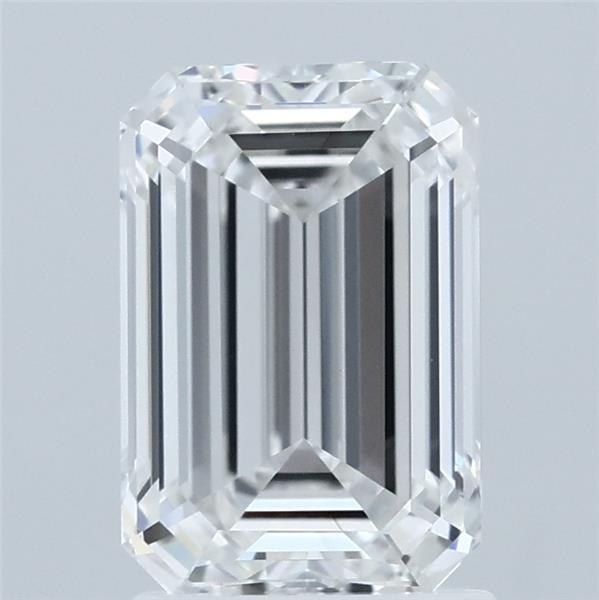 2.01 Carat Emerald Shaped, Ideal Cut, E Color, VVS2 Clarity, IGI Certified Lab Grown Diamond