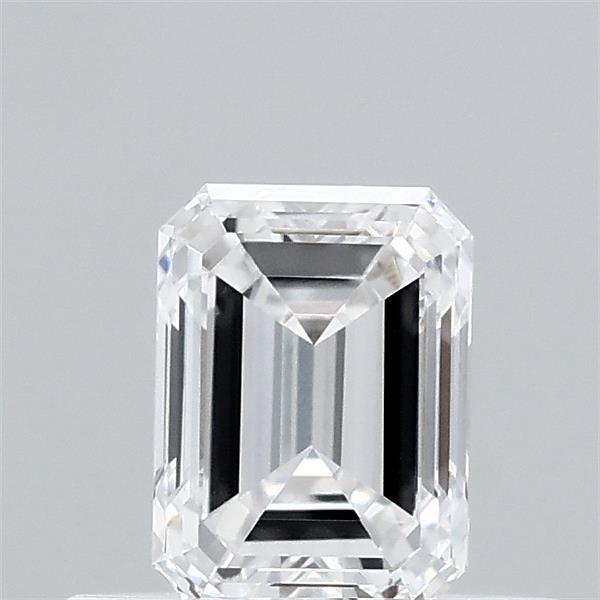 0.47 Carat Emerald Shaped, Excellent Cut, D Color, VVS2 Clarity, IGI Certified Lab Grown Diamond